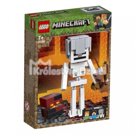 LEGO® - MINECRAFT™ -  MINECRAFT BIG FIT - SZKIELET Z KOSTKĄ MAGMY - 21150