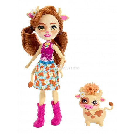 MATTEL - BARBIE - ENCHANTIMALS - LALKA + KRÓWKA - CAILEY COW & CURDLE - FNH22 FXM77 MATTEL - BARBIE - ENCHANTIMALS - LALKA + KRÓWKA - CAILEY COW & CURDLE - FNH22 FXM77