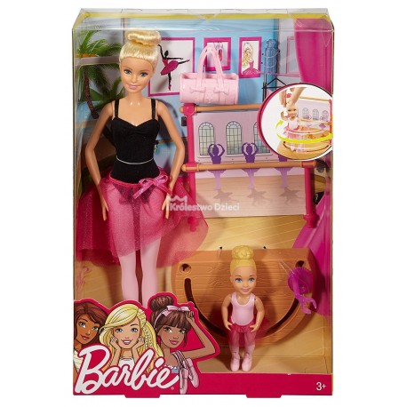 MATTEL - BARBIE - FITNESS - NAUCZYCIELKA BALETU - BALETNICA - 2 LALKI - DVG13 DXC93