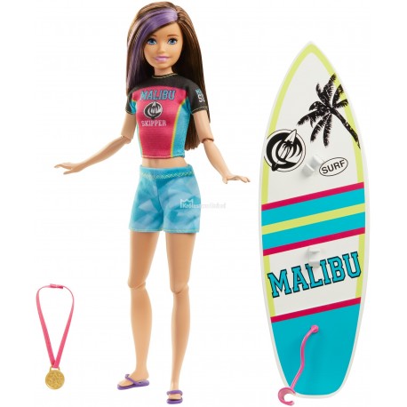MATTEL - BARBIE - LALKA SPORTOWA SIOSTRA - SKIPPER - SURFERKA - GHK34 GHK36 MATTEL - BARBIE - LALKA SPORTOWA SIOSTRA - SKIPPER - SURFERKA - GHK34 GHK36